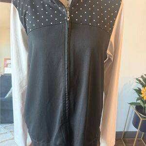 Izod Black and White Polka Dot Women's jacket